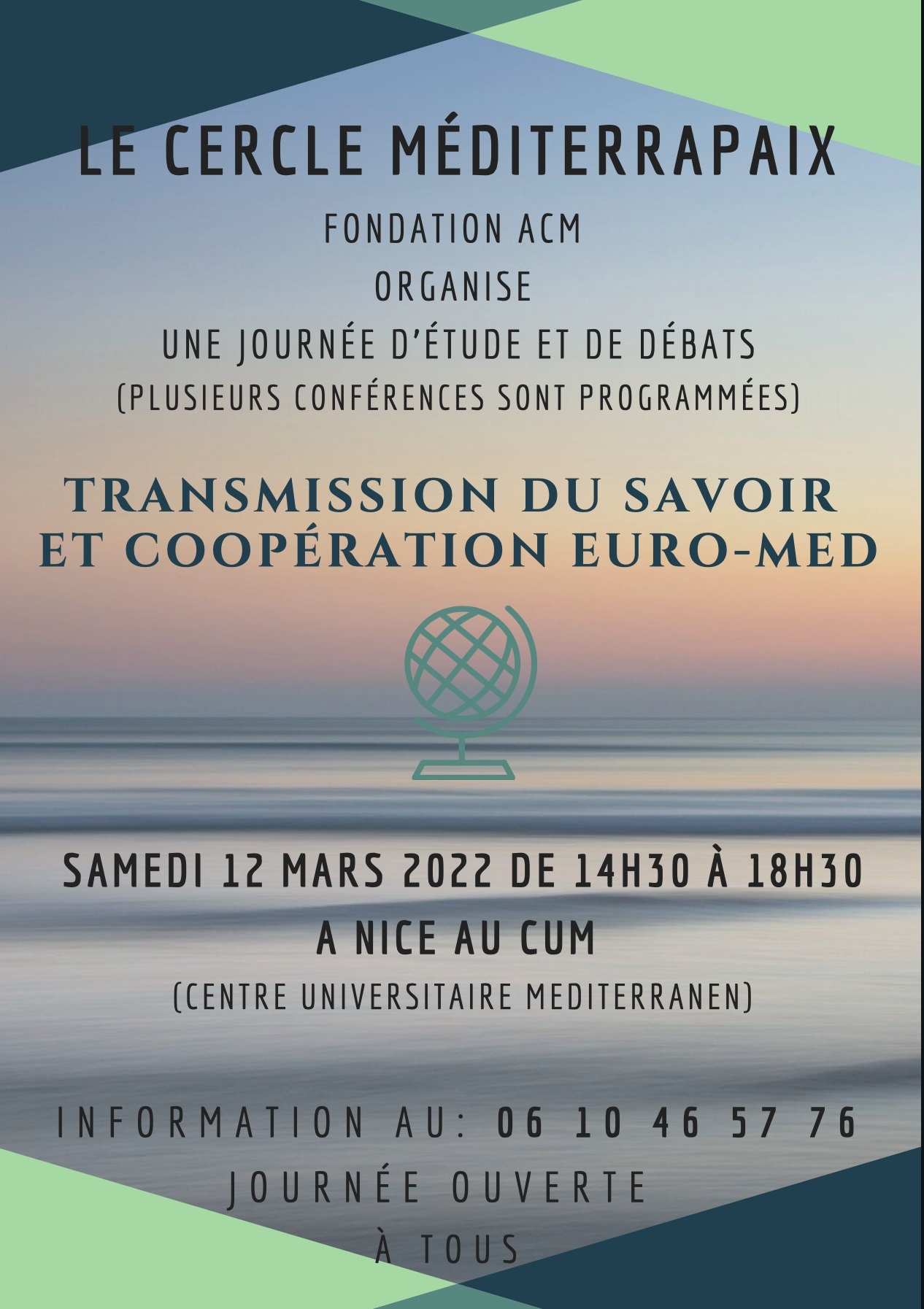 Journée d’étude et de débats “Transmission du savoir et coopération euro-méditerranéenne”